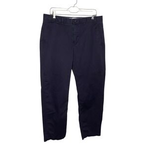 Lacoste Mens Regular Fit Navy Blue Chino Pants 36x32 Cotton Stretch